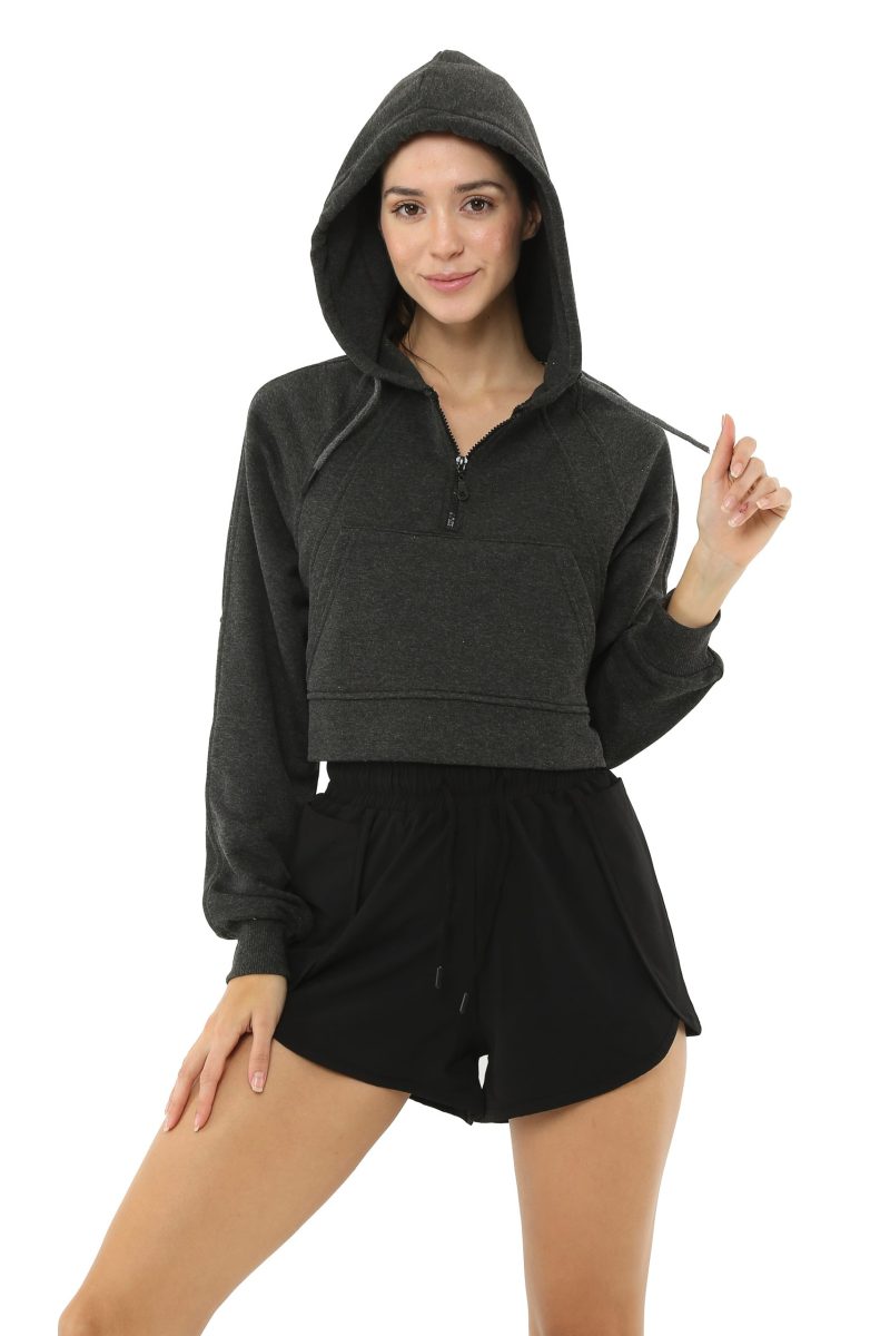 Scorp Legend Kadın Kapüşonlu Sweatshirt Antrasit