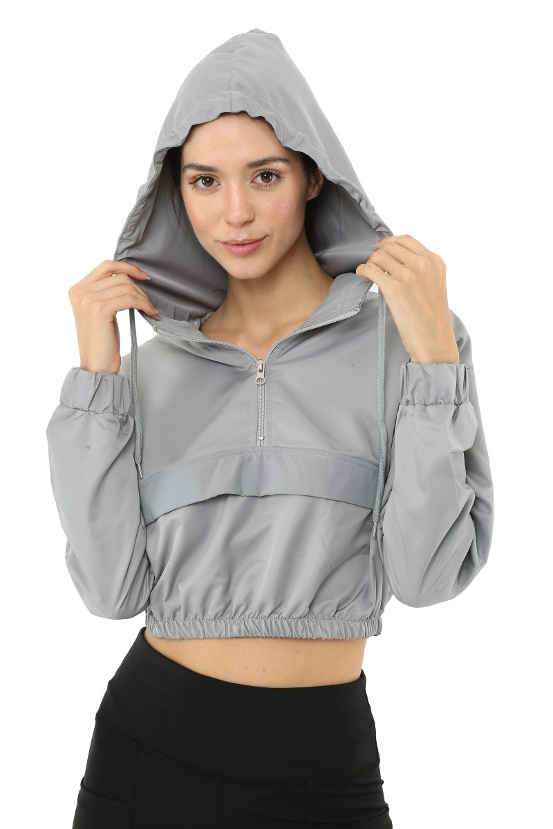 Scorp Alice Crop Kapüşonlu Kadın Sweatshirt Gri