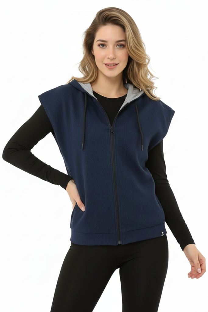 Scorp Impact Reversible Kadın Çift Taraflı Yelek Navy