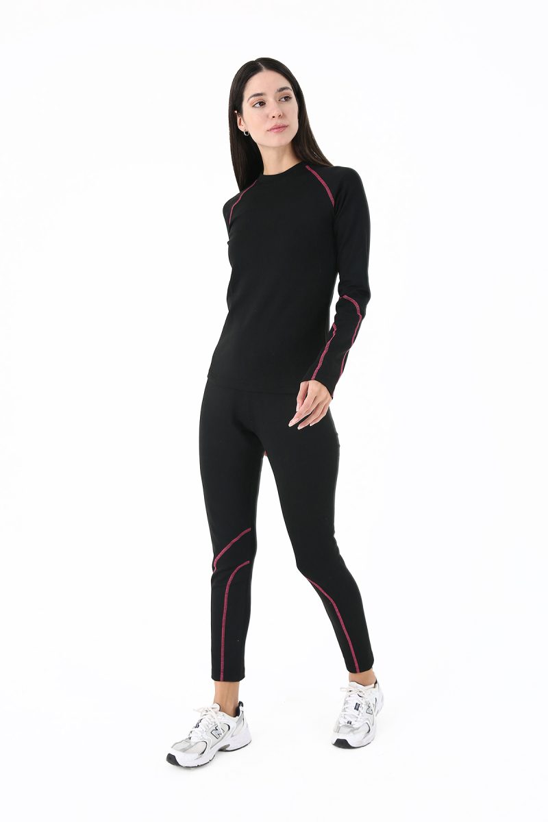 Scorp Thermo-Fit Kadın Termal İçlik Takım Alt Üst Kayak İçliği Siyah