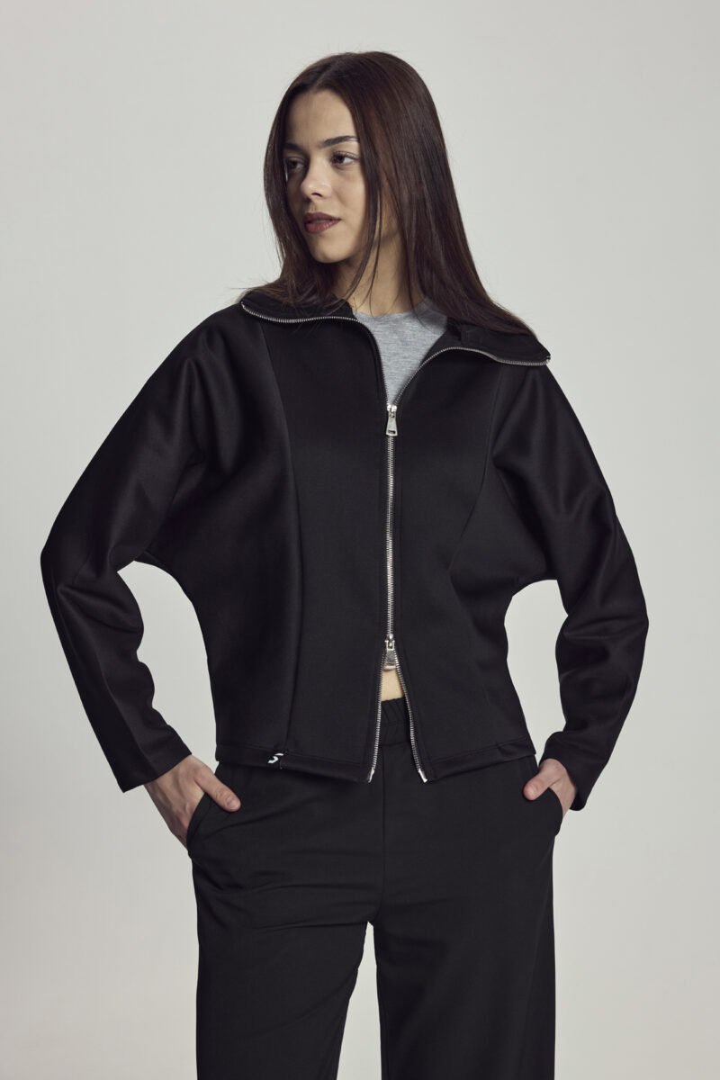 Scorp Astera Kadın Fermuarlı Sweatshirt Siyah