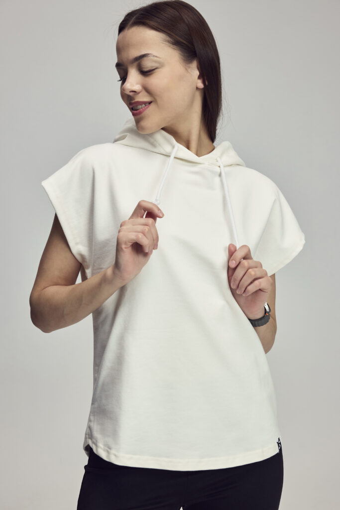Scorp Nexa Kadın Kolsuz Sweatshirt Beyaz