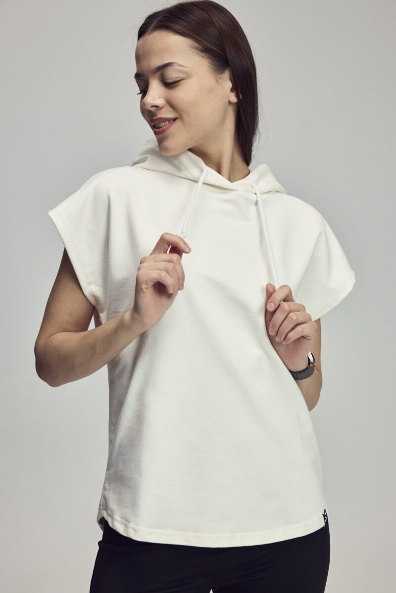 Scorp Nexa Kadın Kolsuz Sweatshirt Beyaz