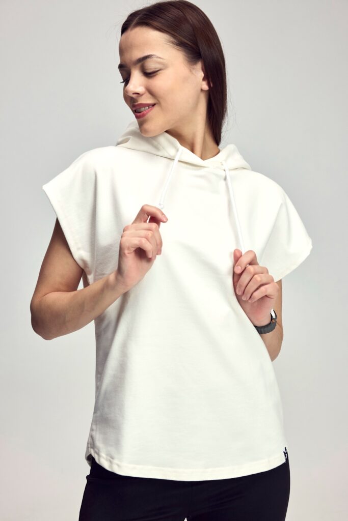 Scorp Nexa Kadın Kolsuz Sweatshirt Beyaz